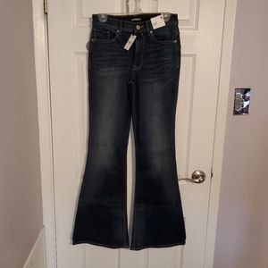 Express high rise bell flare jeans